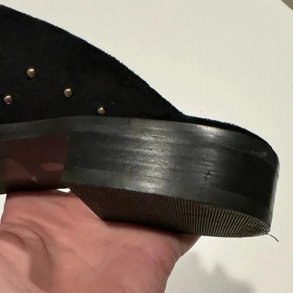 Shellys London Velvet Fantasia Gold Studded Slip On Mule women’s size 7.5 - Picture 7 of 9
